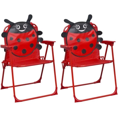 Nova - Sedie da Giardino per Bambini 2 pz in Tessuto Pieghevoli vari modelli modelli : Coccinella
