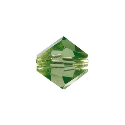 SWAROVSKI PERLA DOPPIO CONO OLIVINA 6MM - 12PZ - Knorrprandell