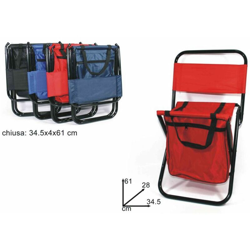 Sgabello Pescatore Con Sacca Cm.34X28 H61 precio