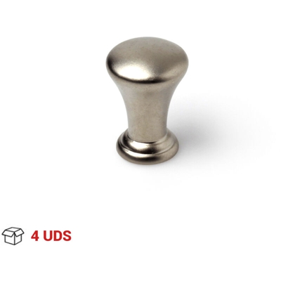 6 Pomolo stile contemporaneo, Zama, Nichel Bisú, 15 mm di diametro. Marchio REI