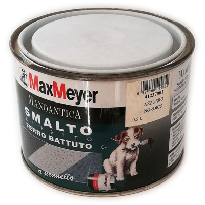 Max Meyer - Manoantica azzurro nordico 500ml smalto effetto ferro battuto