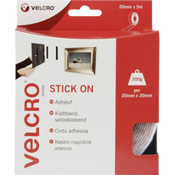 VELCRO® VEL-EC60216 Nastro a strappo da incollare Lato morbido e lato rigido (L x L) 5000 mm x 20 mm Bianco 5 m características