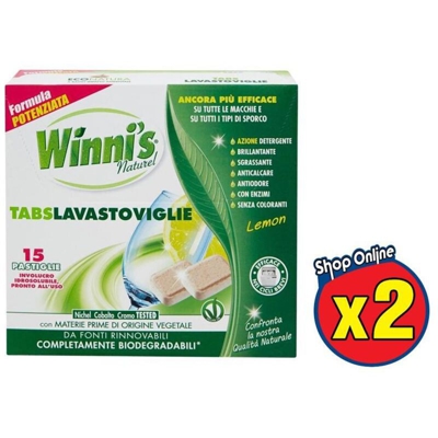 Winni'S Naturel 30 Tabs Patiglie Per Lavastoviglie Limone