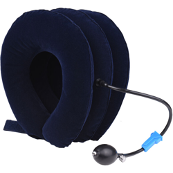 Massaggiatore cervicale blu, cuscino gonfiabile per il collo e cuscinetto per la trazione del collo (pulsante di metallo / pulsante di plastica precio