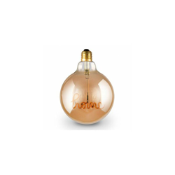 Prismalux - Lampadina a Filamento Globo Colore Ambra G125 Dimmerabile con Decoro Scritta Home en oferta