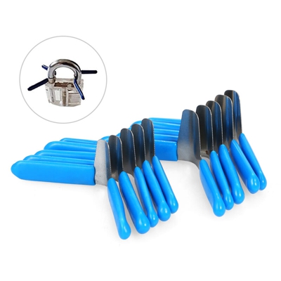 Asupermall - 10 PCS, Padlock Shim Picks Set, selezione di grimaldello serrature opener Accessori, Blu