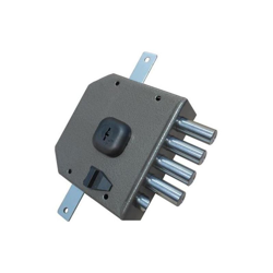 Serratura tripilice con scrocco cilindro a pompa G434DX marrone micaceo - Moia precio