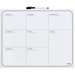 Lavagna Magnetica con Calendario Settimanale 40x50 cm Bianca - Bianco - Desq precio