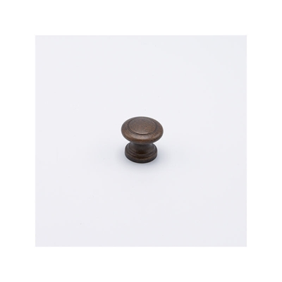 Pomolo tondo effetto rame con cerchio inciso nel centro 32x27mm - 021 Small