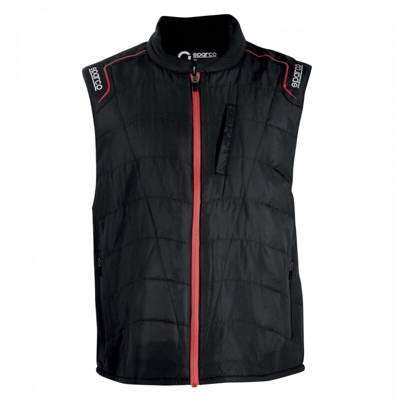 Sparco Paramount Gilet smanicato stile racing, nero, taglia XL