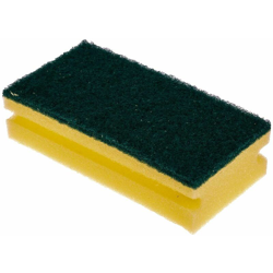 Spugna con paglietta Spugna con paglietta Nero, giallo per uso industriale e in cucina (Confezione da 10) - Rs Pro precio