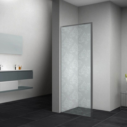 Scaramuzza Modo - Lato Fisso in Vetro per Box Doccia Spessore 4mm Satinato con Decoro Damasco Dimensioni 70x190 cm características