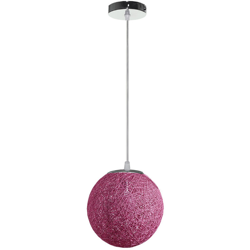 Stoex - Fiabesco Idilliaco Paese Lampada a Sospensione Colorato Malacca Tessuto Lampadario Lampada da Soffitto Moderna Sferica per Camera da Letto en oferta