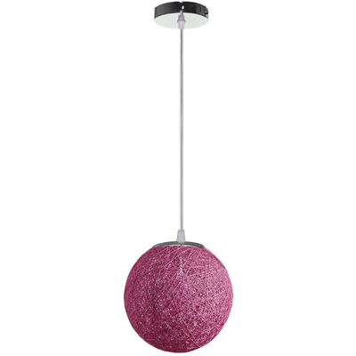 Stoex - Fiabesco Idilliaco Paese Lampada a Sospensione Colorato Malacca Tessuto Lampadario Lampada da Soffitto Moderna Sferica per Camera da Letto