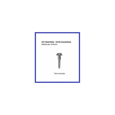 Blister 6 Viti TIRAFONDI Testa Esagonale DIAM. 6x60mm Art. 12652 - Oreca