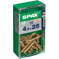 Lot 15 Svasata Viti In Acciaio Testa Pozidriv Spax, Diam.4.5 Mm X Mm L.25 en oferta