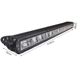 Carall - LEDLUX FS5060 Barra Led Fuoristrada Slim 60W 12V 24V 20'' 51cm Luce di Profondità Con Daylight Luci Diurne IP67 E9 Fila Unica características