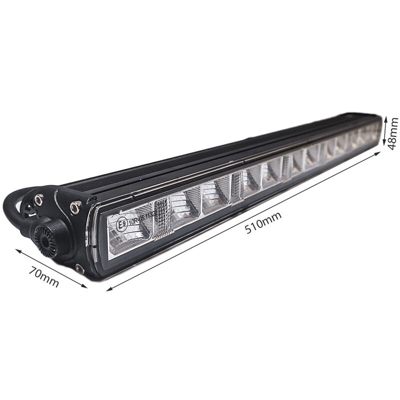 Carall - LEDLUX FS5060 Barra Led Fuoristrada Slim 60W 12V 24V 20'' 51cm Luce di Profondità Con Daylight Luci Diurne IP67 E9 Fila Unica