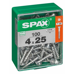 Lot 100 Acciaio Vite A Testa Piatta Spax Autofraisée, Diam.4 Mm X Mm L.25 en oferta