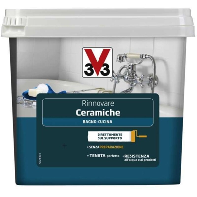 V33 SMALTO RINNOVARE CERAMICHE BAGNO-CUCINA ASSENZIO SATINATO 0.75 Lt