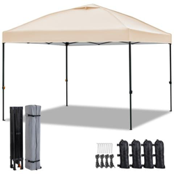 Gazebo Da Giardino 3 X 3 M Richiudibile Impermeabile Con Altezza Regolabile Per Tendone Da Sole Ombreggiante / Terrazzo Esterno / Campeggio / picnic Argento precio