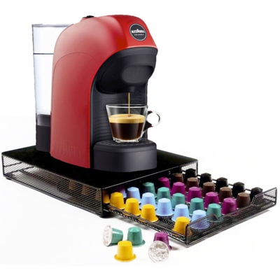 Yeppon - Portacapsule a cassetta in metallo per 48 capsule caffe