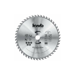593159 - Lama per sega circolare, 315 x 30 mm, per sega circolare da banco, denti alternati per taglio medio, Z-48, 315 x 30 mm - KWB características
