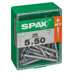 Set Di 25 Acciaio Vite A Testa Piatta Spax Autofraisée, Diam.5 Mm X Mm L.50 precio