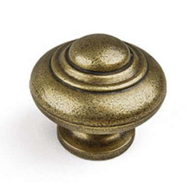 Pomolo stile classico, Zama, Bronzo Antico, 30 mm di diametro. Marchio REI