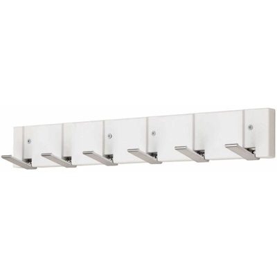 Appendiabiti da parete bianco appendiabiti da parete design cromato BHP B990396 -3