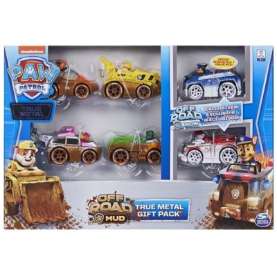 Paw Patrol Set Auto Giocattolo True Metal 6 pz - Multicolore