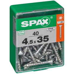 Set Di 40 Acciaio Vite A Testa Piatta Spax Autofraisée, Diam.4.5 Mm X Mm L.35 precio