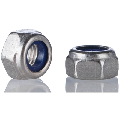 Dado di bloccaggio RS PRO Liscio, filettatura M5 (Confezione da 100)