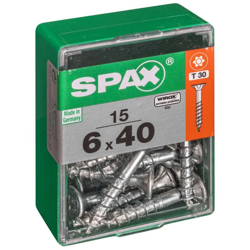 Lot 15 In Acciaio Testa Della Vite Autofraisée Piatta Spax, Diam.6 Mm X L.40 Mm precio