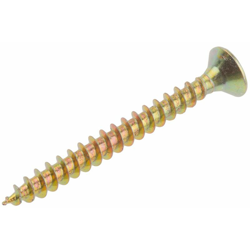 Vite per legno in Acciaio passivato giallo, zincato RS PRO 40mm, filettatura 4mm, guida Pozidriv (Confezione da 100) en oferta