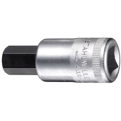 Stahlwille - Chiave a bussola INHEX maschio in acciaio al cromo per viti con cava esagonale - Serie 54 - Attacco quadro femmina da 1/2' - Misure: 10