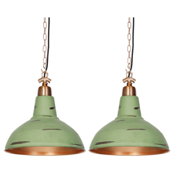 Lampada a sospensione Goliath - Industriale - Metallo - Verde - Tondo Max. 2 x Watt - Qazqa precio