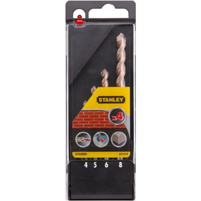 Stanley borenset 4-5-6-8mm 4-pc