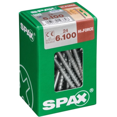 Set Di 24 Viti Sollevato Svasata In Acciaio Testa Spax Torx, Diam.6 Mm X L.100 Mm