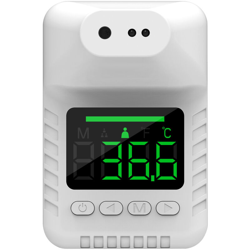 Asupermall - [Non medico] termometro a infrarossi senza contatto a parete interruttore di avvertenza a tre colori 50 gruppi di memorizzazione dei en oferta