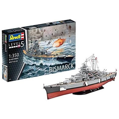 Battleship Bismarck Ship (revell) 1:350 Scale Level 4 Model Kit