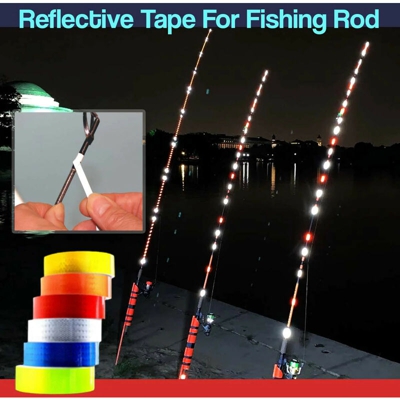 Nastro adesivo riflettente per canna da pesca 7 mm x 3 metri Colore - Arancione