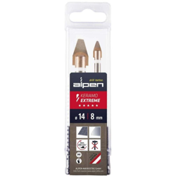 Alpen Keramo extreme ATM2 0000300002100 Kit punte da vetro e piastrelle 10 mm 1/4 (6.3 mm), Alberino cilindrico 2 pz. en oferta