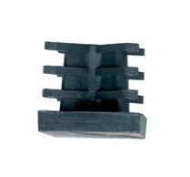 Machieraldo - SOTTOPIEDE PUNTALE ALETTATO NERO QUADRO mm 25x25