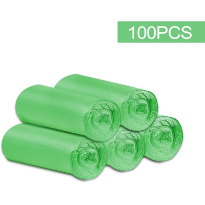 Asupermall - Sacco per immondizia a bocca piatta a rotolo continuo convenzionale 1,7 g bocca piatta 45 * 50 cm 100 verde