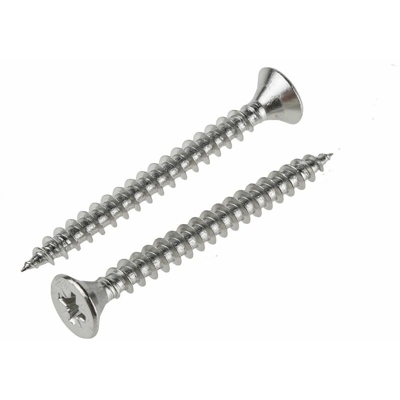 Vite per legno in Acciaio inox RS PRO 50mm, filettatura 5mm, guida Pozidriv (Confezione da 100)