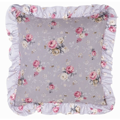 Cuscino Decorativo con Gala stile Shabby Chic Floreale Provenzale Blanc Mariclò - Colore: Lilla