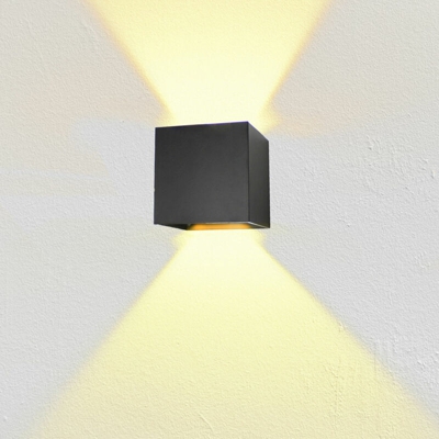 Stoex - Applique da Parete Led Nera 7W Applique da Parete Modern Lampadario in Alluminio Bianco Caldo per il Ristorante Caffè Dell'ufficio Corridoio