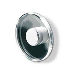 Pomolo trasparente rotondo con tappo effetto alluminio 65x20mm - 440 Geo precio