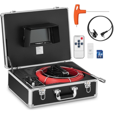 Steinberg - Telecamera Endoscopica Sonda Per Ispezione Tubi Con Display E 12 LED 40 m USB